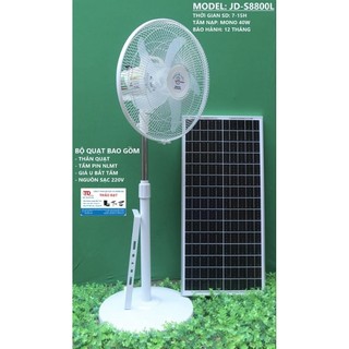 QUẠT ĐỨNG NĂNG LƯỢNG MẶT TRỜI JINDIAN JD-S8800L - QUẠT QUỲ S8800 - THẢO ĐẠT.
