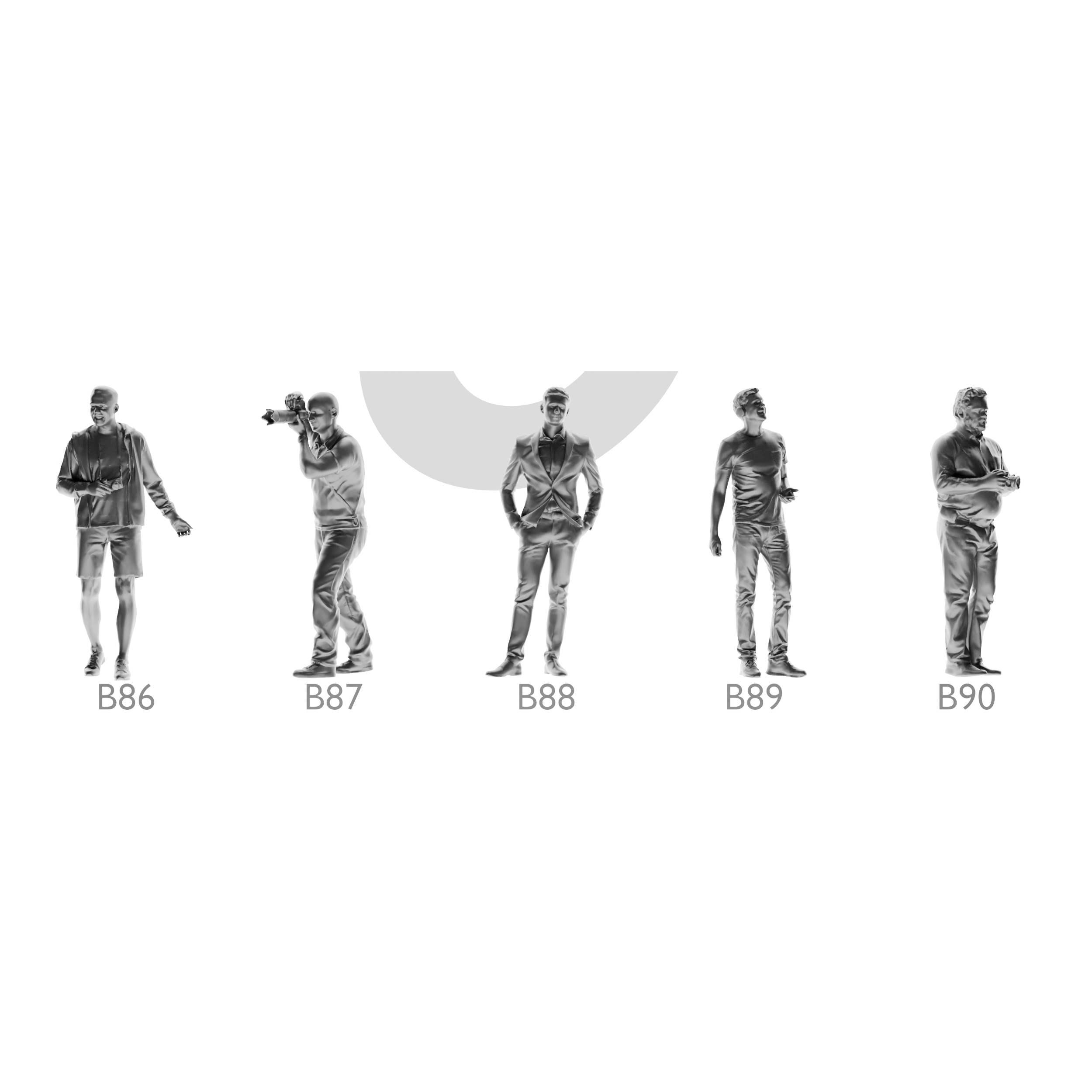 MÔ HÌNH FIGURE 1/64 MÃ SỐ 76 - 90 PHÔI CHƯA SƠN