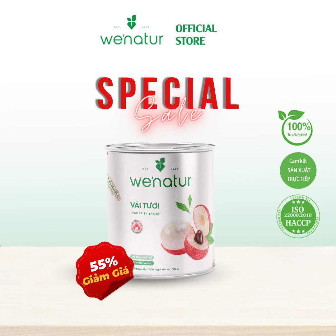 Vải Tươi Đóng Lon we'natur