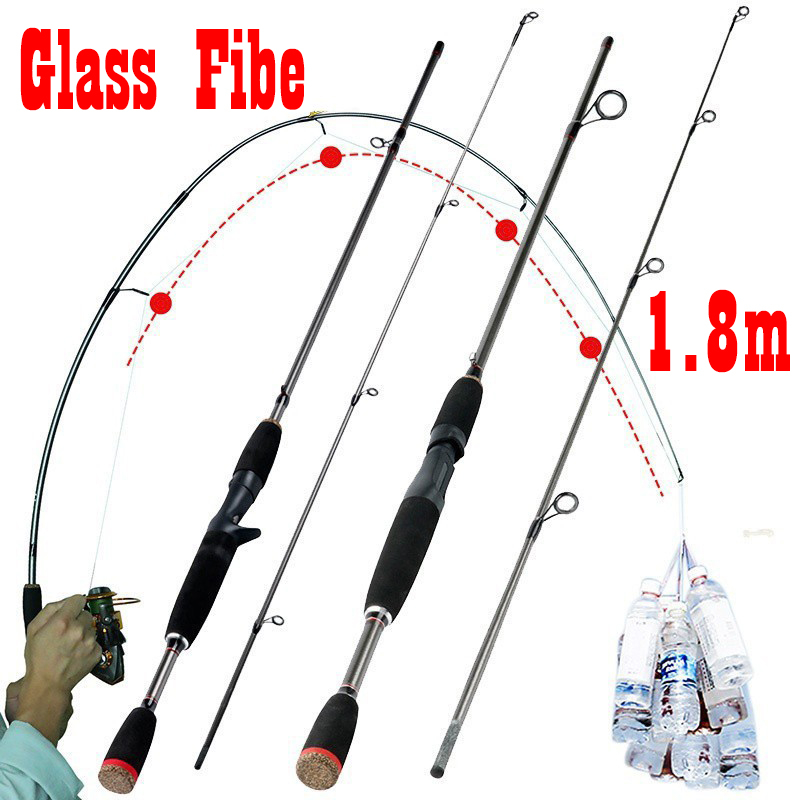 Cần câu cá đúc SOUGAYILANG 1.8m 2 đoạn từ sợi thủy tinh cao cấp