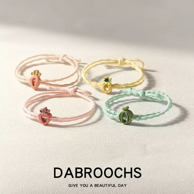 Dây chun buộc tóc charm trái cây nhí