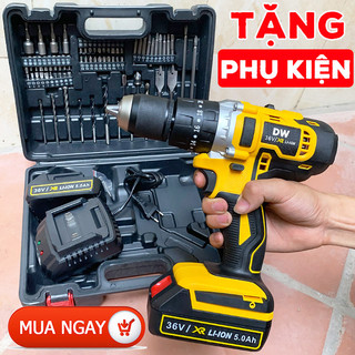 Máy Khoan Pin Dewatl 36v 3 Chức Năng Có Búa, Máy Khoan Dwalt Mini Lõi Đồng, Hàng Chất Lượng Cao