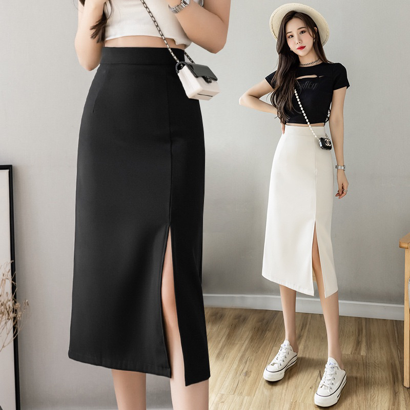 Chân Váy Chữ A Dài Xẻ Trước, Chân Váy Công Sở Chữ A, Mã CV13