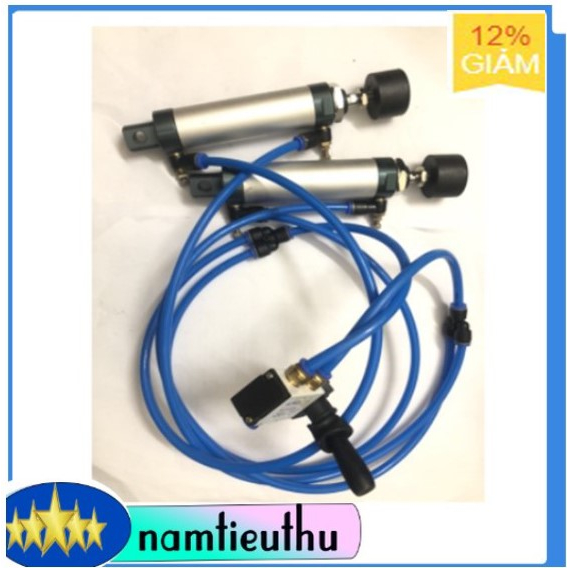 Bộ xi lanh kẹp phôi (2xi lanh+1 van gạt tay)