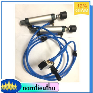 Bộ xi lanh kẹp phôi (2xi lanh+1 van gạt tay)