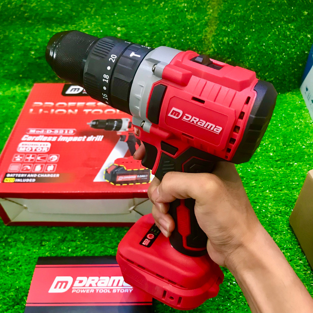 Thân Máy Khoan Pin DRAMA D5213, Lực Siết 100N.m, 3 Chức năng - Hàng chính hãng