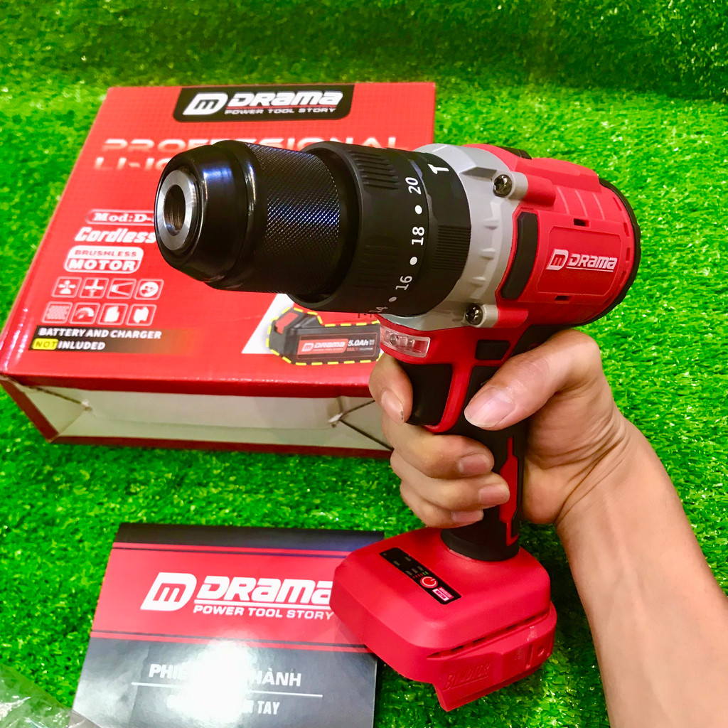 Thân Máy Khoan Pin DRAMA D5213, Lực Siết 100N.m, 3 Chức năng - Hàng chính hãng