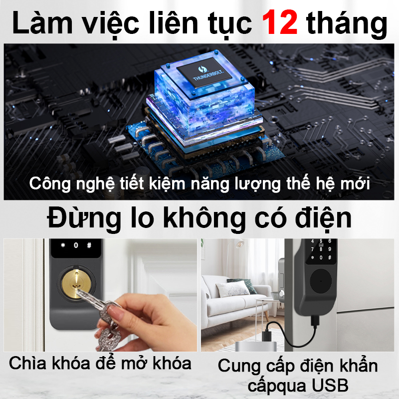 Khoá vân tay 2 mặt cho cửa sắt tùy ​App Tuya Kết Nối WiFi Cho Nhà Ở / Khách Sạn Không thấm nước