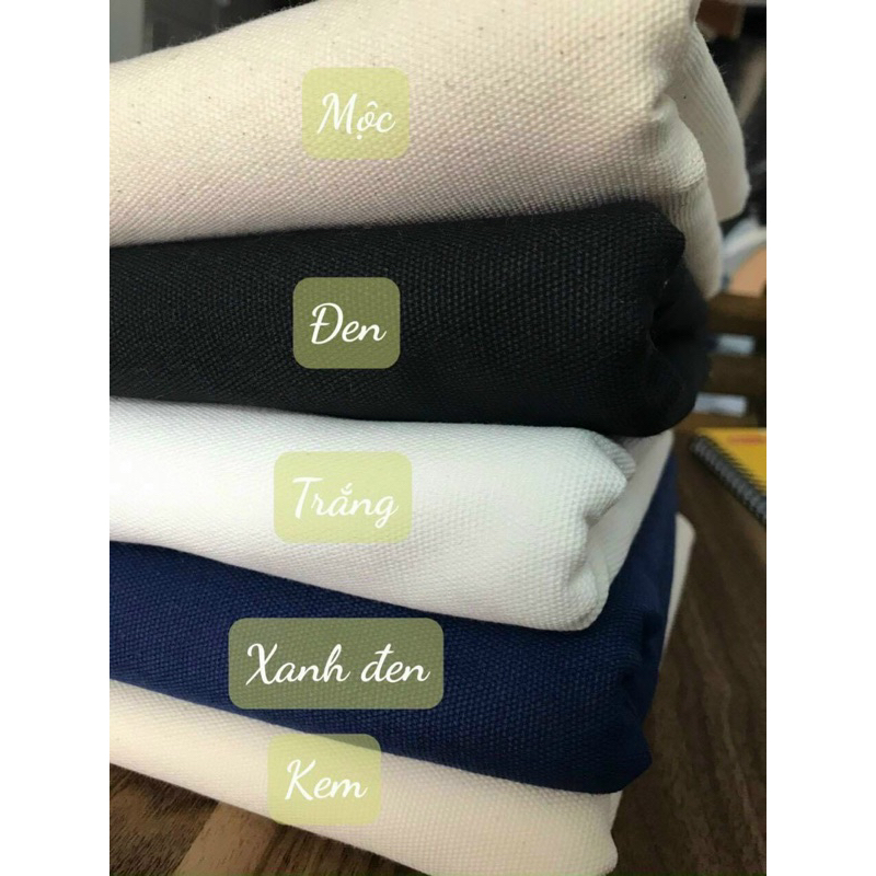 Vải canvas mộc may túi tote