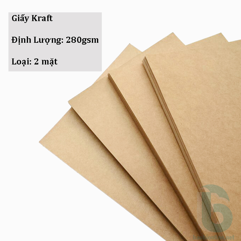 GIẤY KRAFT ĐỊNH LƯỢNG 280GSM A4 | GIẤY KRAFT LÀM BÌA SỔ SÁCH, LÀM ĐỒ HANDMADE,… - BAOBIONLINE