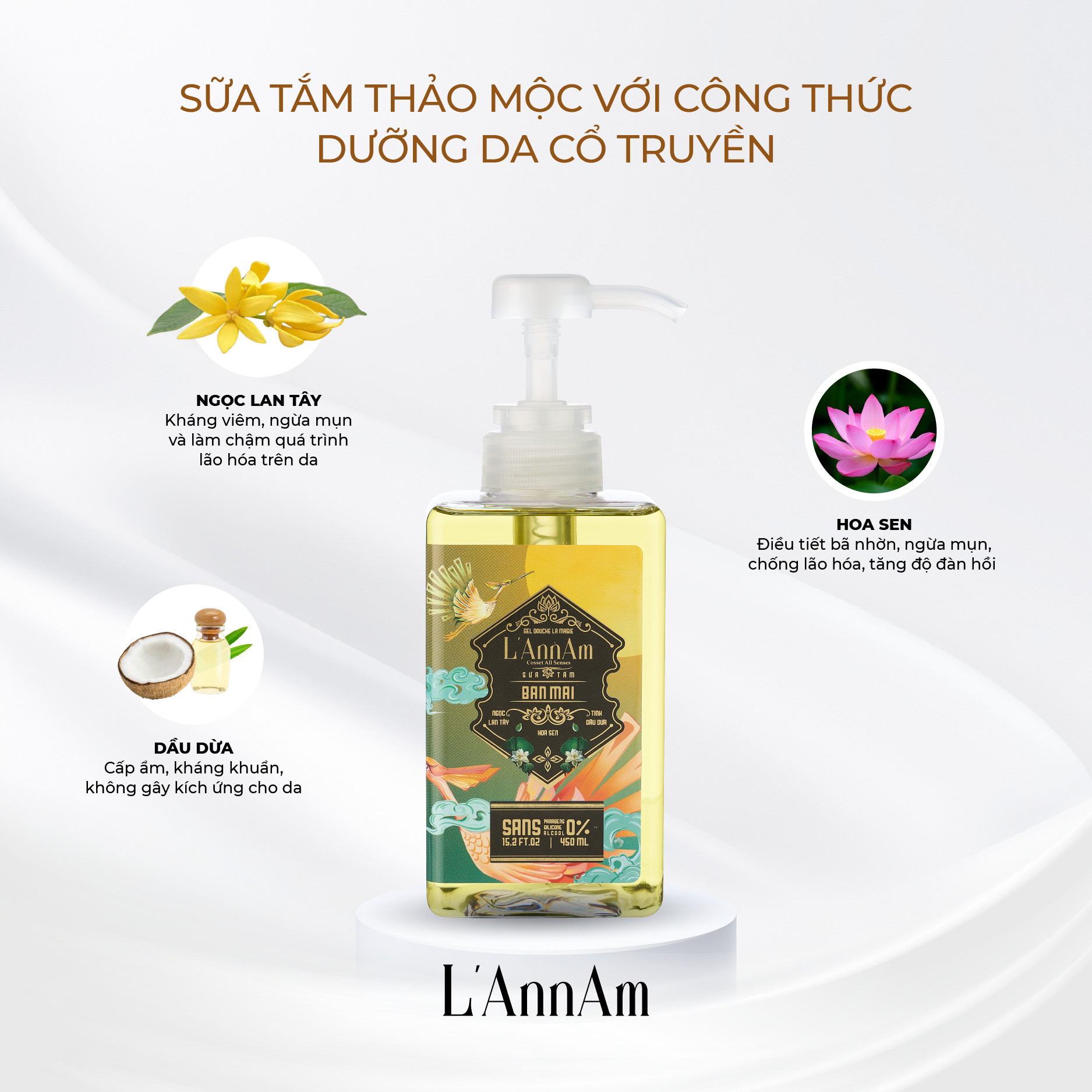 Sữa Tắm Thiên Nhiên L'AnnAm 80ml