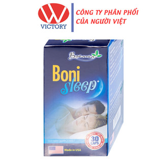 BoniSleep hỗ trợ giảm căng thẳng thần kinh, giảm stress, giúp ngủ ngon giấc và sâu hơn - 30 viên - VIC Pharmacy