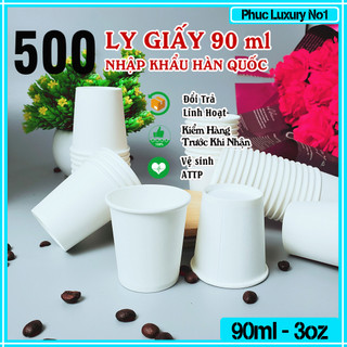 500 chiếc cốc giấy 90ml ~ 3oz ly giấy NHẬP KHẨU HÀN QUỐC
