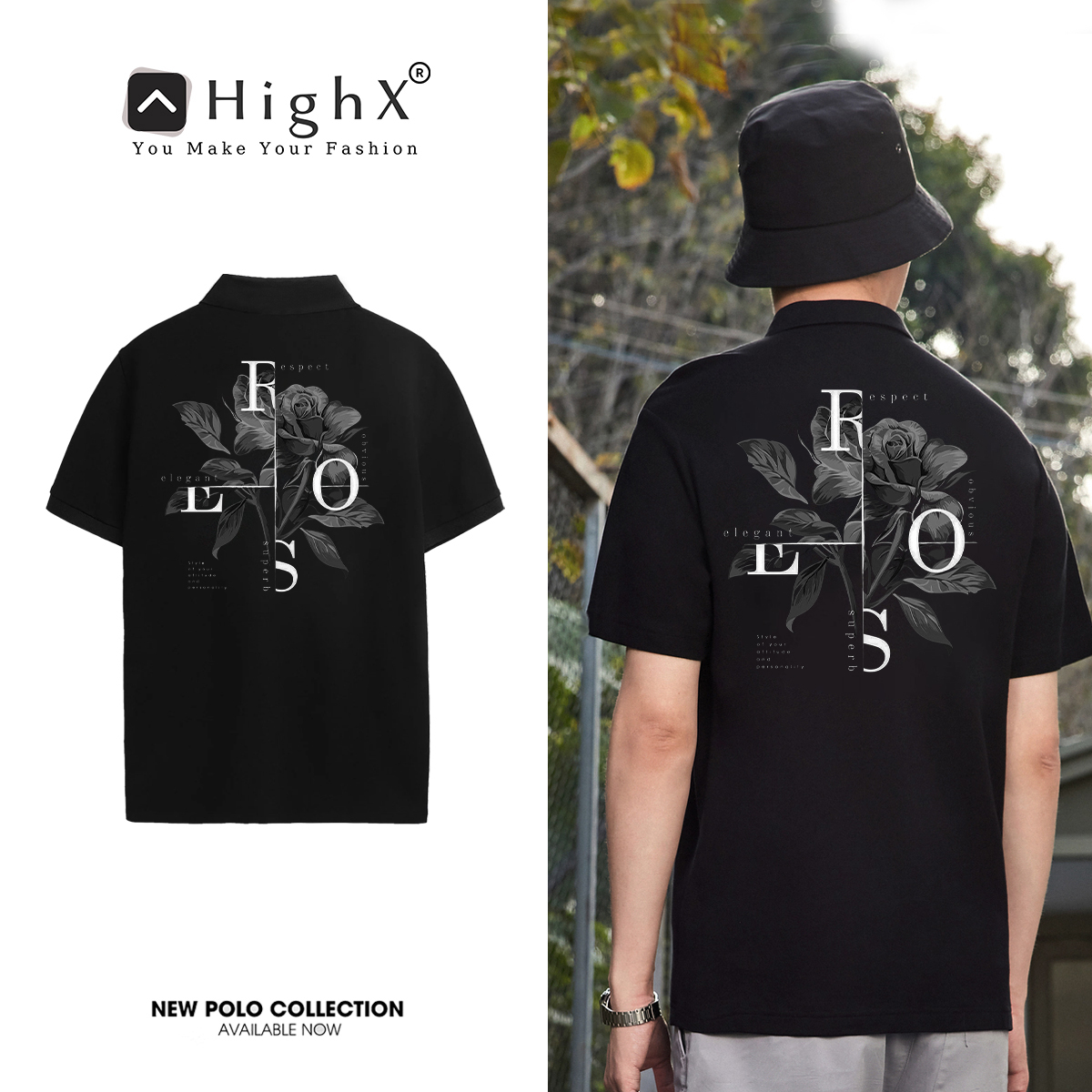 Áo Polo Nam Tay Ngắn Cổ Bẻ Hoa EROS Chất Cá Sấu Thoáng mát Mềm Mịn Thấm Hút Mồ Hôi Có Hộp Tặng Kèm