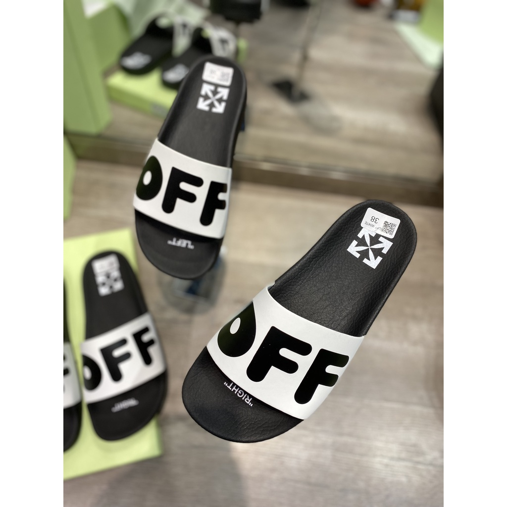 Dép Quai Ngang Off-White Off Stamp Slides chữ trắng OFF siêu hót 2k23