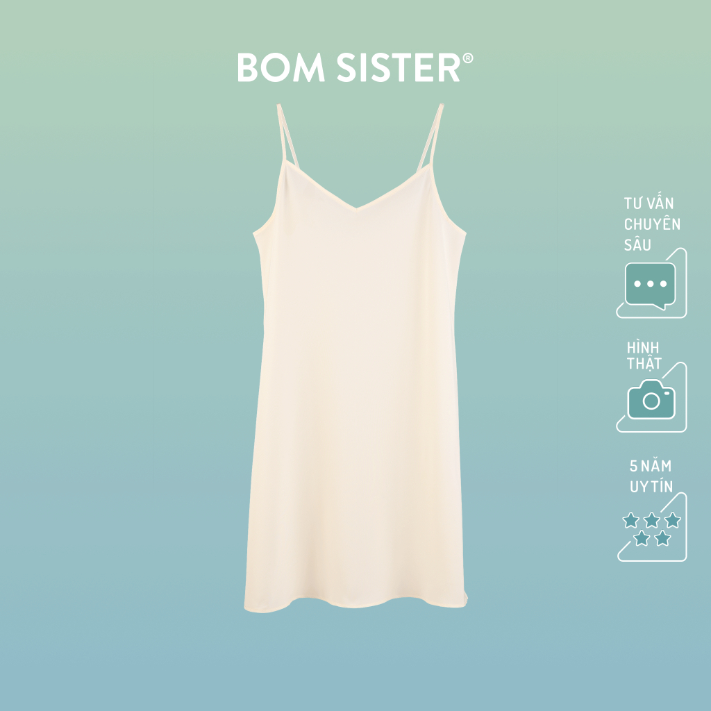 Đầm lót satin 2 dây BOM SISTER MU9002