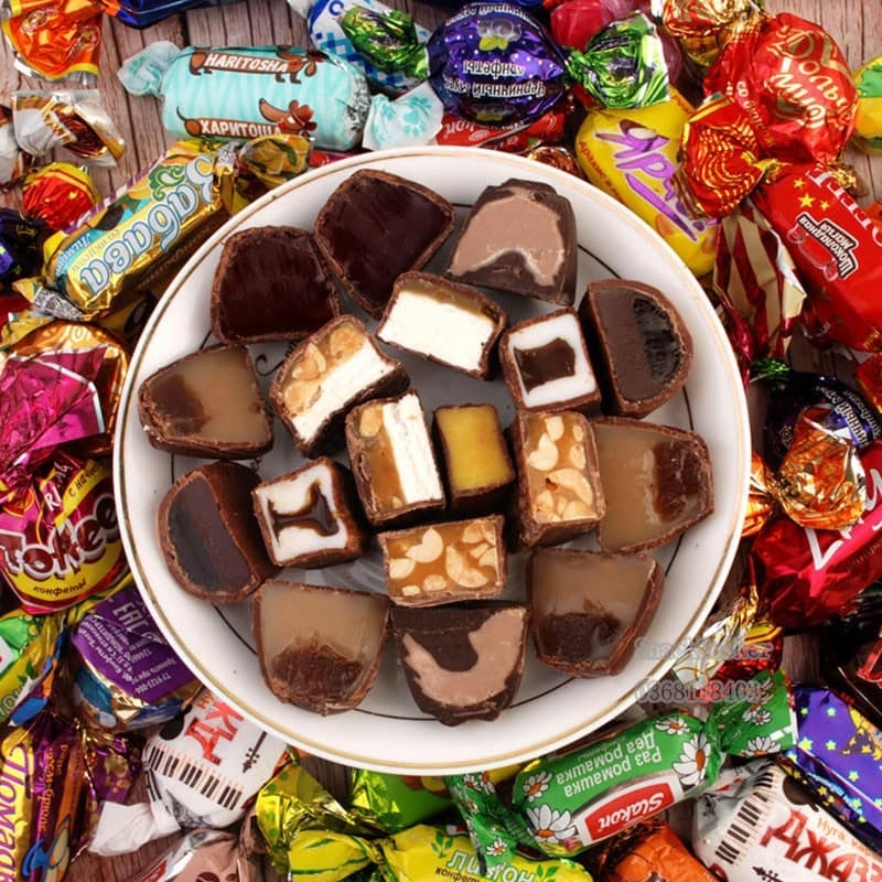 Kẹo Nga Mix Socola Hạnh Nhân 500g