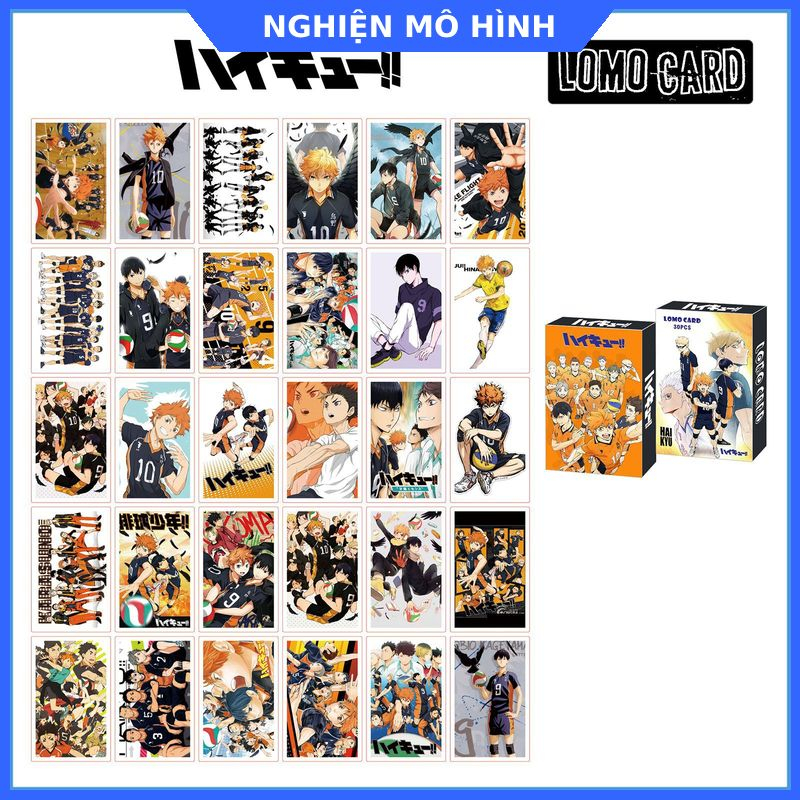 Lomo card 30 thẻ Vua bóng chuyền Haikyuu poster card Haikyu Shoyo Kenma Tobio Kageyama Toru Oikawa Bokuto