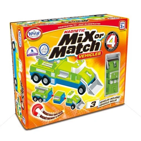 Xe Đồ Chơi Lắp Ráp Nam Châm Phương Tiện Đa Năng 4 POPULAR - 60304