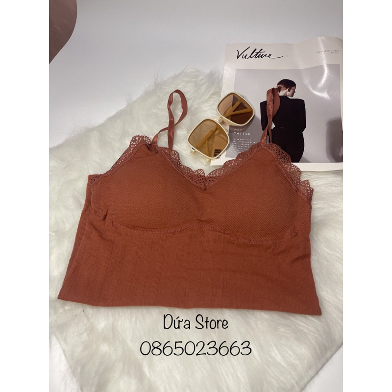 Áo Bra 2 Dây Thun Tăm Dáng Dài - Áo Siêu Đẹp Siêu Mát Phong Cách Sexy