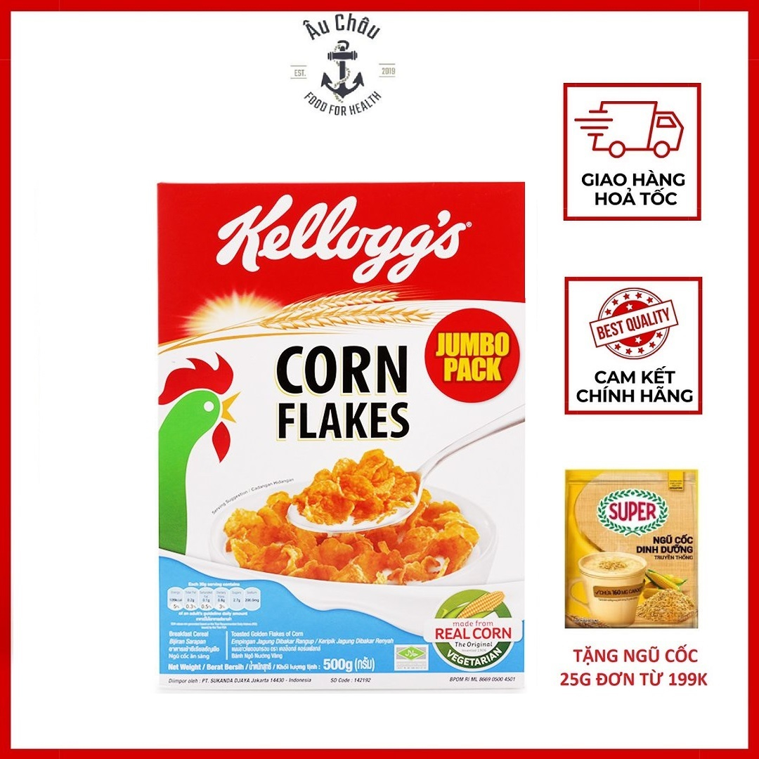 Bánh Ngũ Cốc Ăn Sáng Dinh Dưỡng Corn Flakes Kellogg's 275g xuất xứ Thái Lan - ÂU CHÂU SHOP