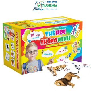 Thẻ Học Thông Minh Flashcard song ngữ Việt-Anh 16 Chủ Đề, 416 Thẻ - Bé làm quen với thế giới xung quanh