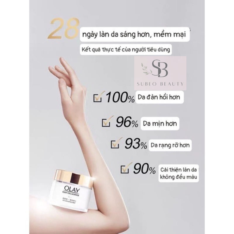 Tẩy tế bào chết toàn thân OLAY làm sáng da hỗn hợp Niacinamide Scrub Two-in-One Female minisize- Subeo Beauty