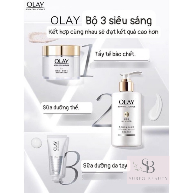 Tẩy tế bào chết toàn thân OLAY làm sáng da hỗn hợp Niacinamide Scrub Two-in-One Female minisize- Subeo Beauty