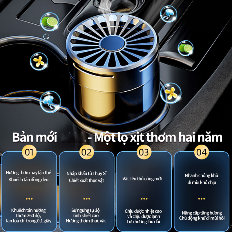 Nước hoa ô tô khử mùi kháng khuẩn , Sáp thơm ô tô tinh dầu để xe hơi NH02 | BigBuy360 - bigbuy360.vn