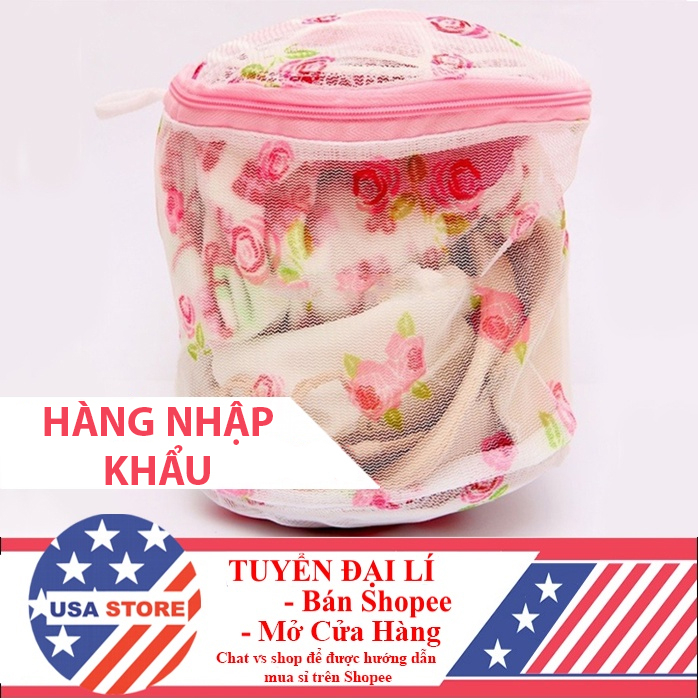 Bóng Giặt Đồ Lót - Túi Lưới Tròn Có Khóa Kéo Bảo Vệ Giữ Form Áo Ngực Khi Giặt - Banh Giặt Đồ Hàng Dày Dặn