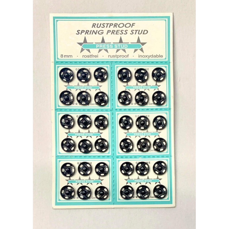 1 vỉ 36 cái nút bóp tốt của Đức cỡ 10mm