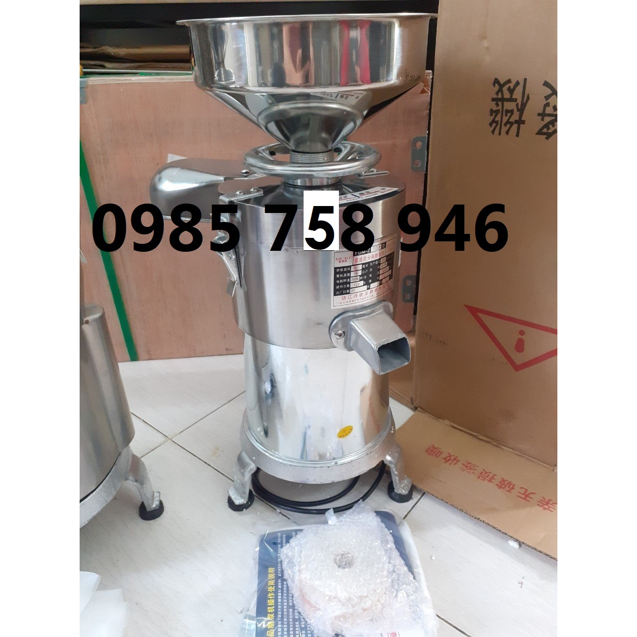 Máy xay đậu nành 750W | Máy xay vắt tách bã liên hoàn . tự động tách riêng bã và nước