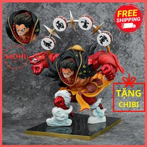 Mô hình Luffy Gear 4 Kabuki Siêu to khổng lồ có 2 mặt thay thế, siêu nét siêu đẹp, cao 34cm
