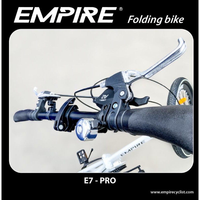 Xe đạp gấp 20 inch khung nhôm gấp gọn Empire E7 pro white