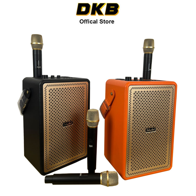 Loa Bluetooth DKB-A4203 Không Dây Hát Karaoke Nghe Nhạc Cực Đỉnh Có Quai Sách Kèm 2 Mic Hát Âm Thanh High End Toàn Giải