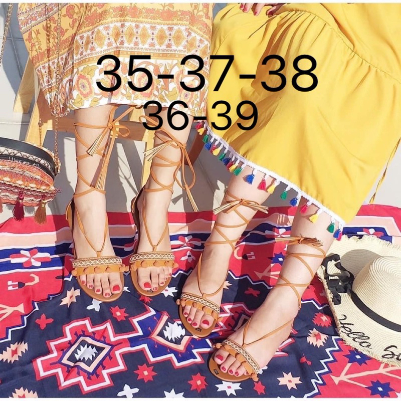 Thanh lý giầy đan dây boho