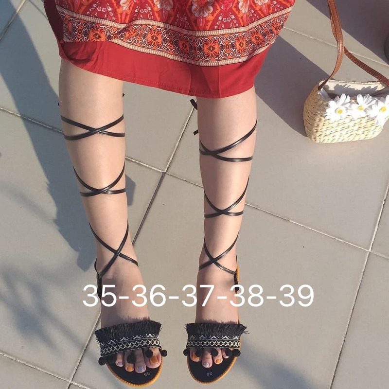 Thanh lý giầy đan dây boho