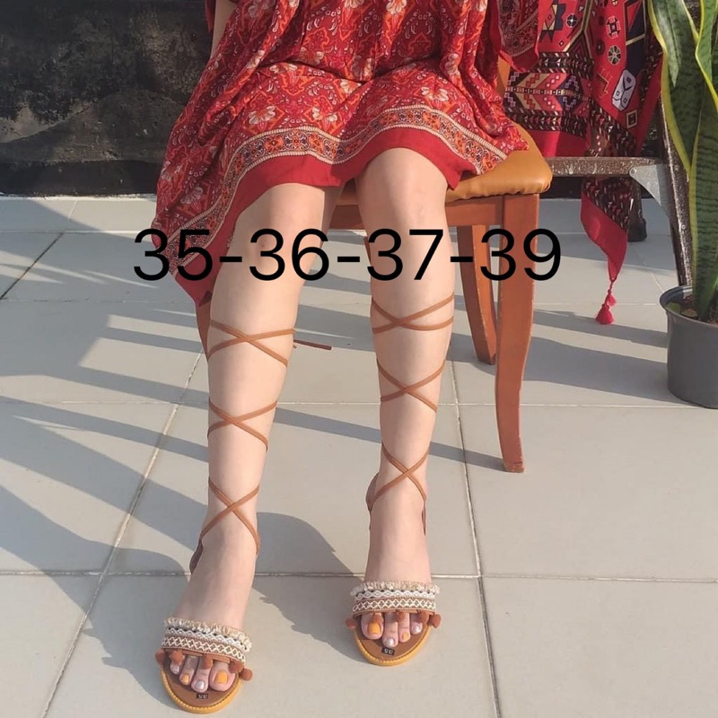 Thanh lý giầy đan dây boho