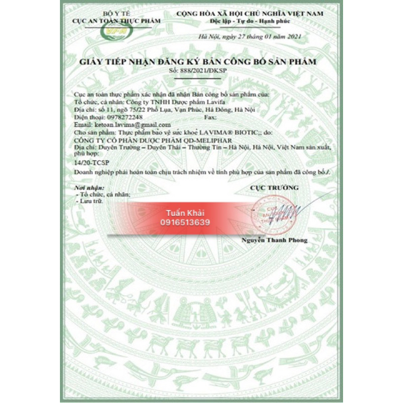 Viên uống phụ khoa, Men vi sinh vùng kín LAVIMA BIOTIC 20 Viên, giảm khí hư, ngứa rát