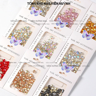 Đá khối nail , đá nail siêu sáng mix nhiều kiểu