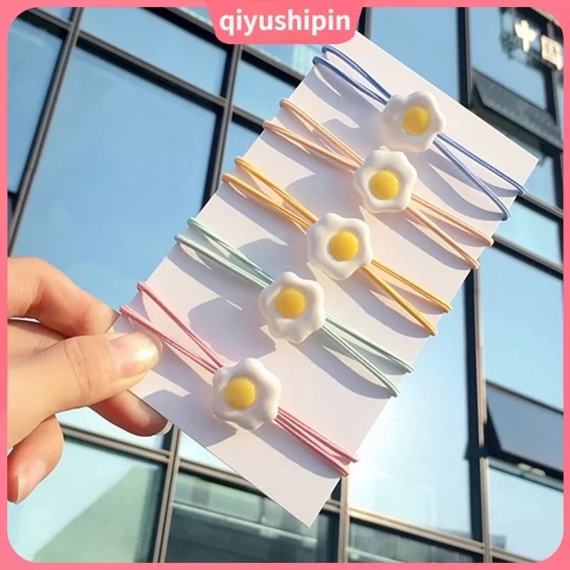 Buộc tóc hình trứng ốp la thun siêu đàn hồi