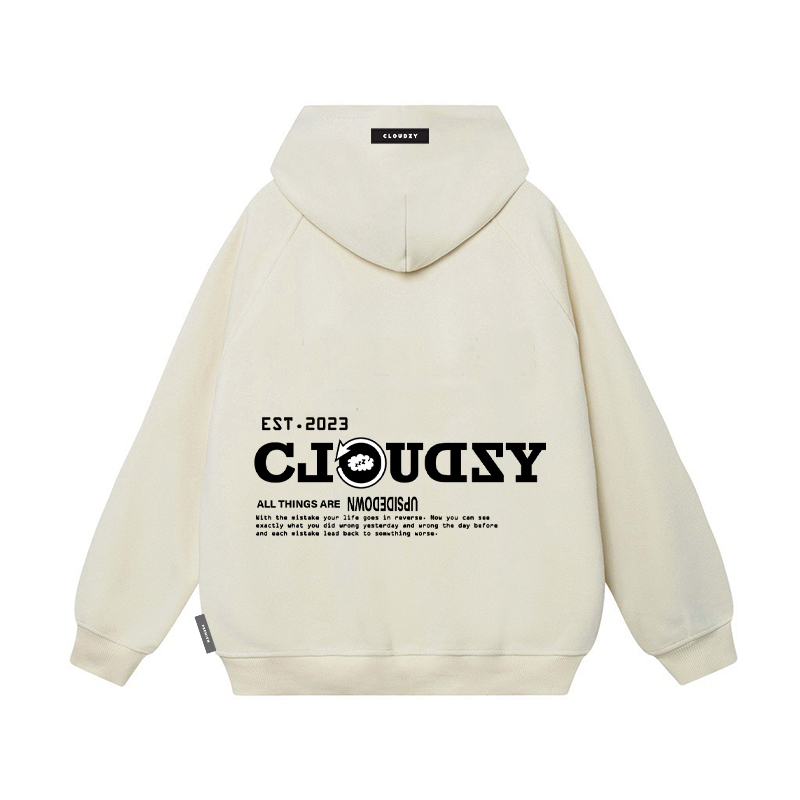 Áo khoác hoodie nam nữ local brand unisex cặp đôi nỉ ngoại cotton form rộng có mũ xám đen dày cute zip CLOUDZY REVERSED