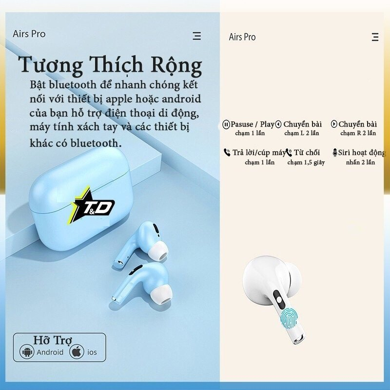 TAI NGHE PHẠM THOẠI NHÉT TAI INPODS PRO HÀNG CHÍNH HÃNG MỚI 100% - TAI NGHE BLUETOOTH KHÔNG DÂY