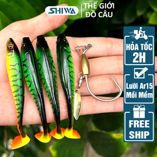 Combo Mồi Câu Lure Mồi Mềm NFF Và Lưỡi Ar15 - Mồi Giả Câu Cá Lóc, Lưỡi Mồi Mềm - Đồ Câu SHIWA