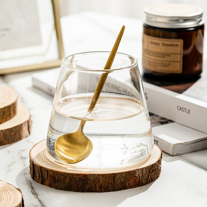 Đế nến thơm lót ly gỗ tự nhiên đường kính 11 cm Đồ trang trí có vân gỗ phụ kiện nến decor