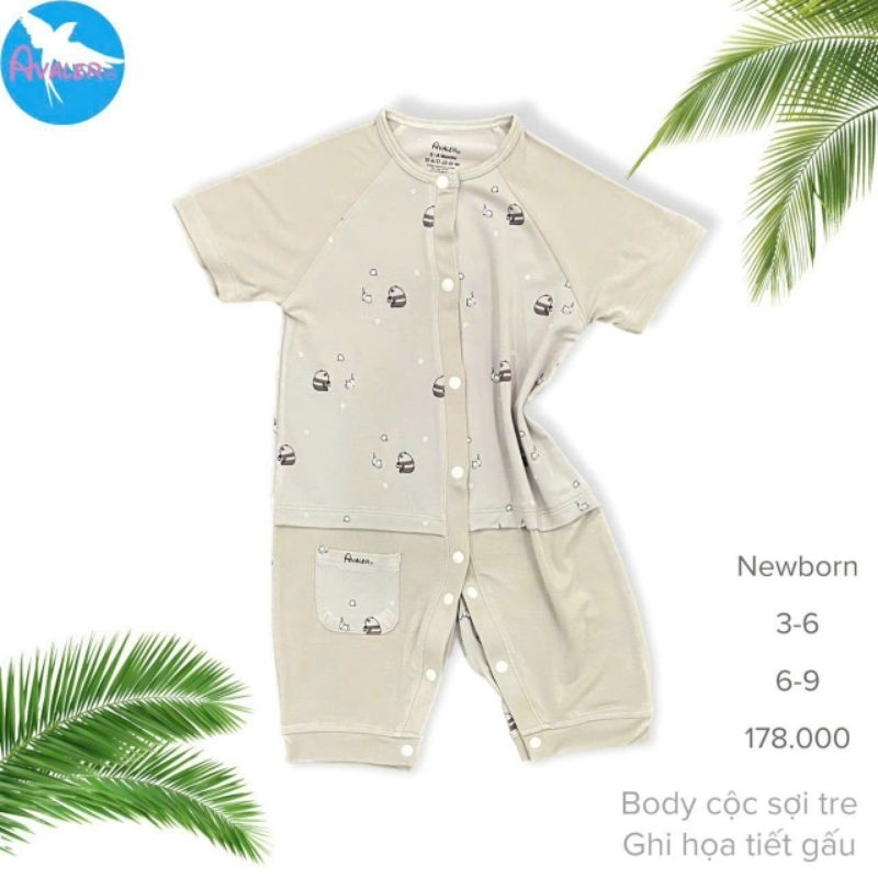 Body đùi bé trai, bé gái Avaler chất sợi tre
