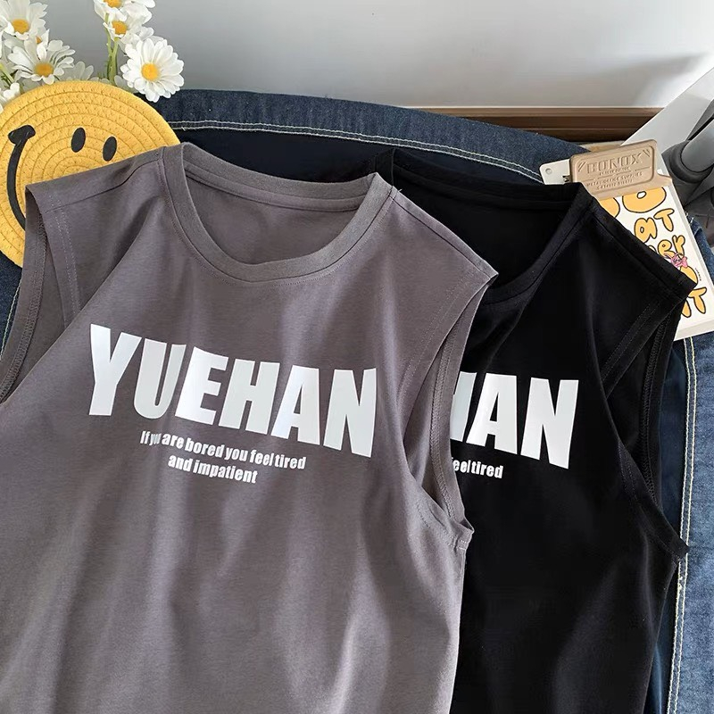 Áo ba lỗ - Áo Tank Top unisex IN YUEHAN, chất liệu cotton siêu mát, đường may kĩ, Nice Clothes