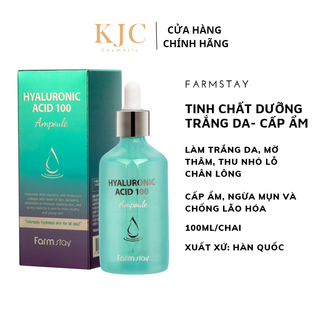 Tinh Chất làm trắng và cấp ẩm cho da - FARMSTAY HYALURONIC ACID 100 AMPOULE
