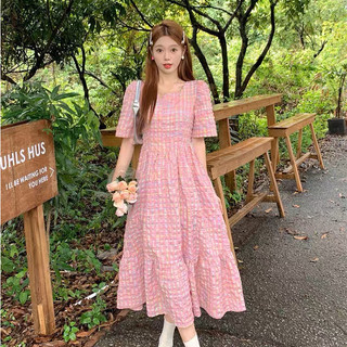 Đầm babydoll hồng tầng Rossy Fashion - SR180