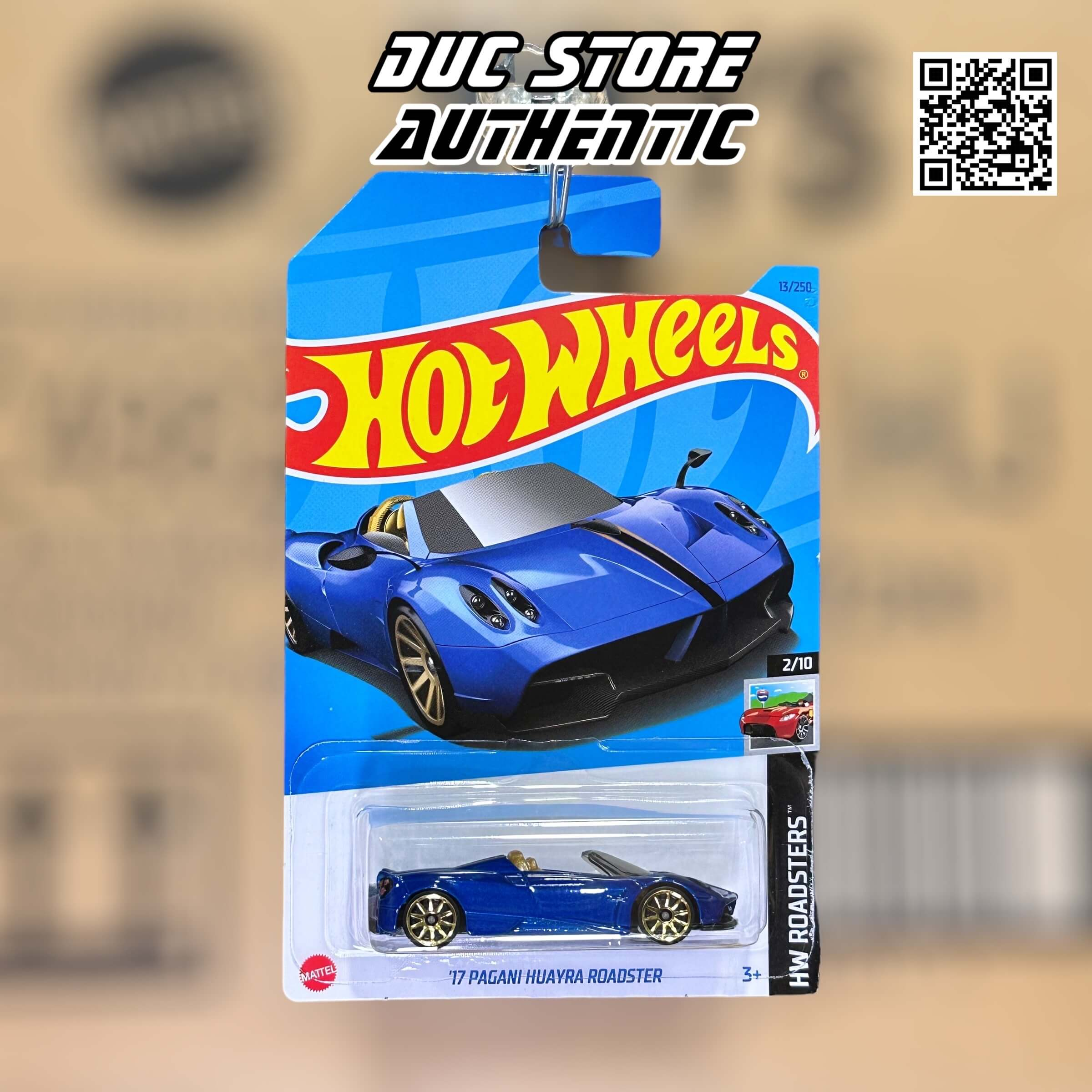ducstore.vn Xe mô hình HKK08 Hot Wheels 17 Pagani Huayra Roadster - Metalflake Dark Blue